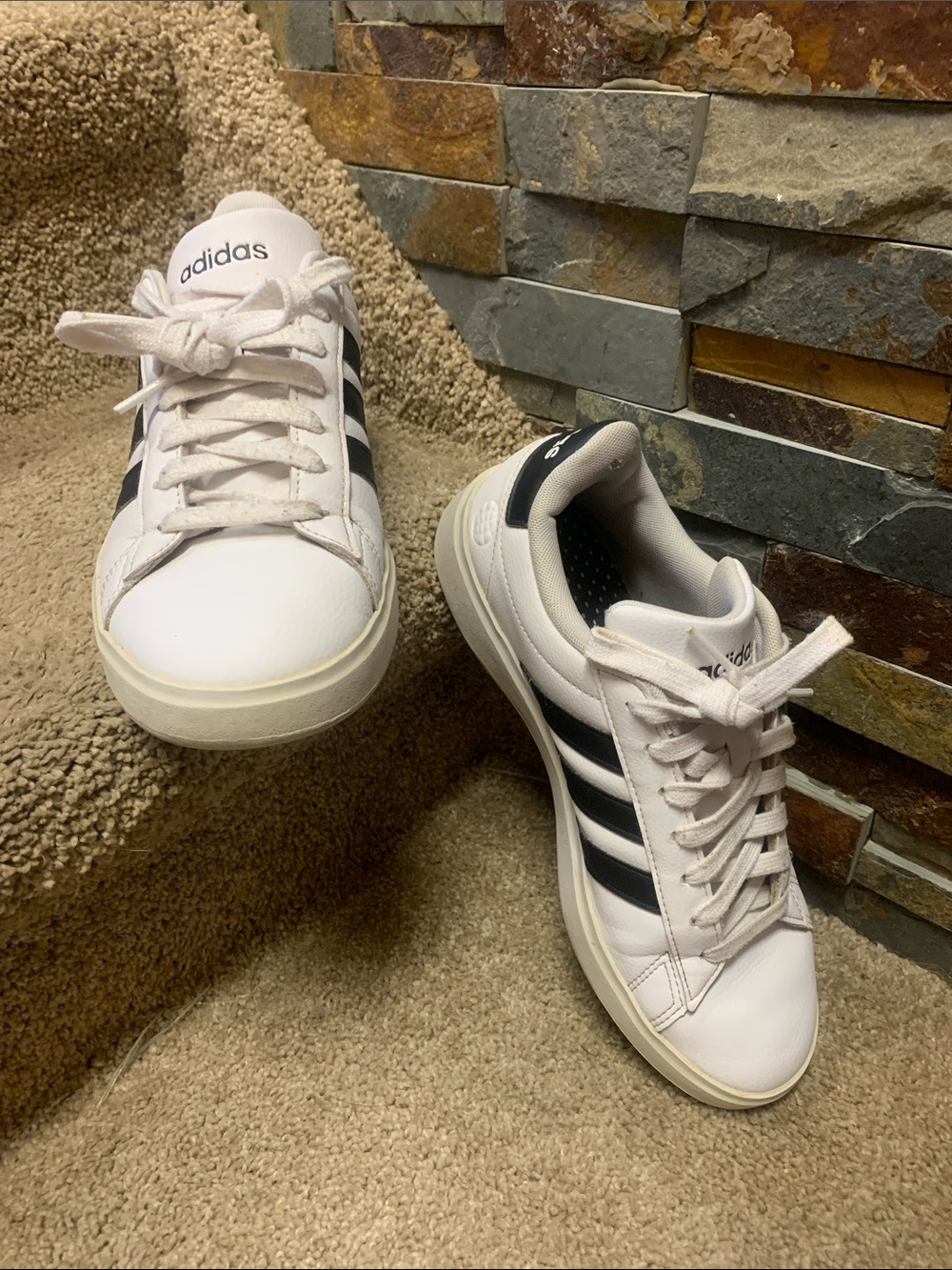 adidas White and Black Low-Top Sneakers